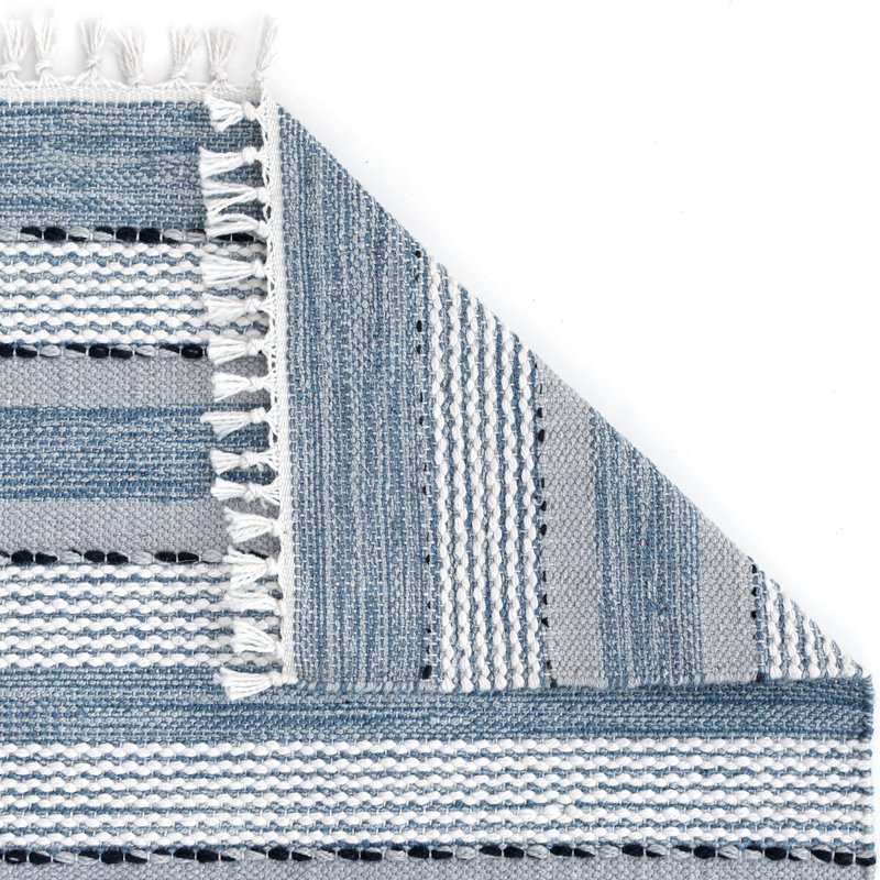 CompanyC Eastman Handwoven Recycled PET Indoor/Outdoor Rug in Blue